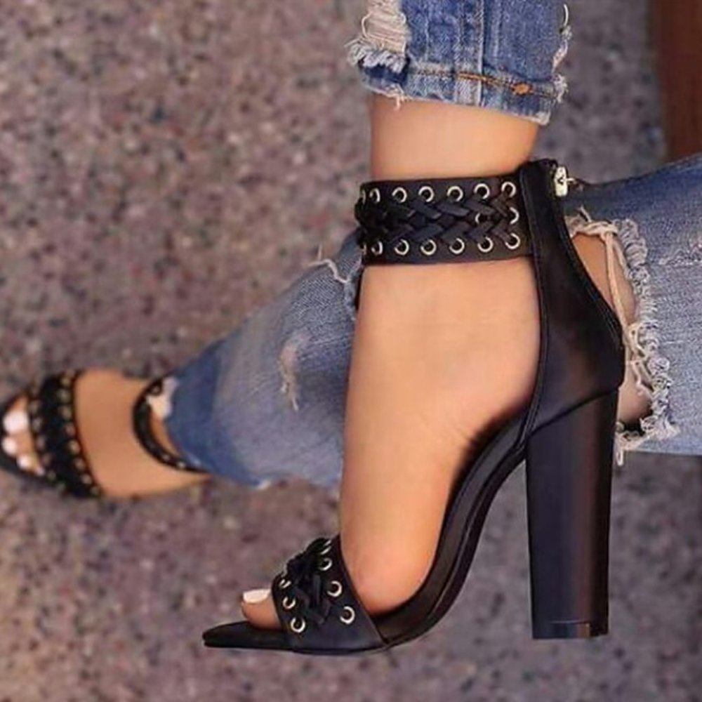 Women's Block Heel Open Toe Sandal